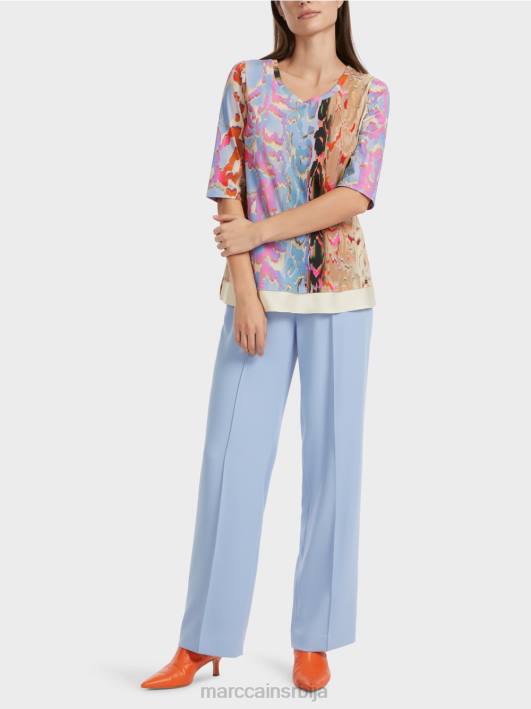 шарена штампана мајица Marc Cain D6881286 тамно летње небо одећу