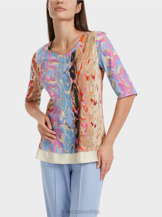 шарена штампана мајица Marc Cain D6881286 тамно летње небо одећу