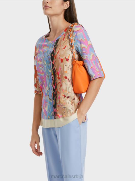 шарена штампана мајица Marc Cain D6881286 тамно летње небо одећу