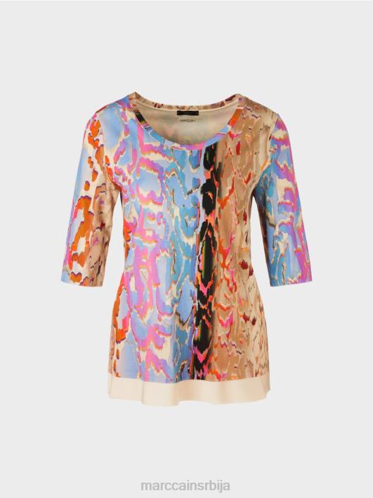 шарена штампана мајица Marc Cain D6881286 тамно летње небо одећу