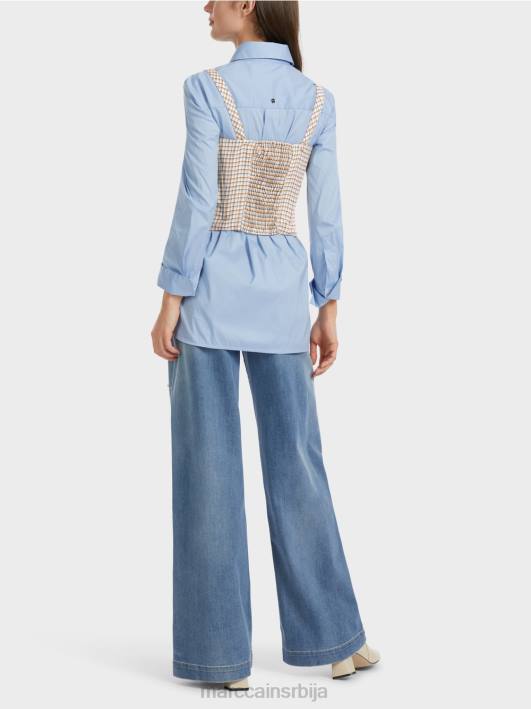 карирани бистијер Marc Cain D6881291 тамно летње небо одећу