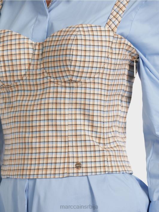 карирани бистијер Marc Cain D6881291 тамно летње небо одећу