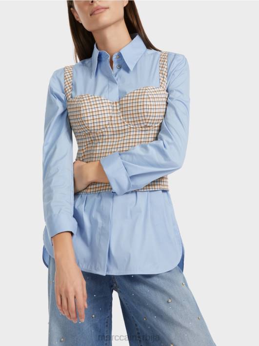 карирани бистијер Marc Cain D6881291 тамно летње небо одећу