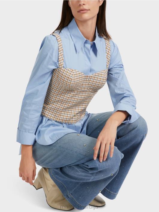 карирани бистијер Marc Cain D6881291 тамно летње небо одећу