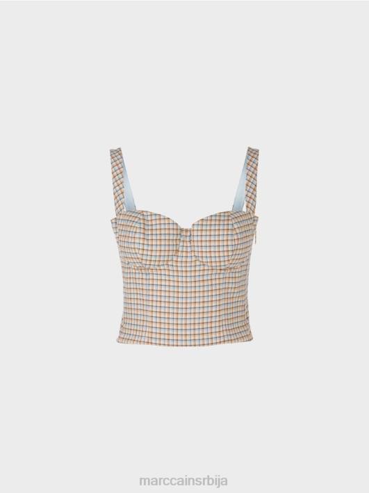 карирани бистијер Marc Cain D6881291 тамно летње небо одећу