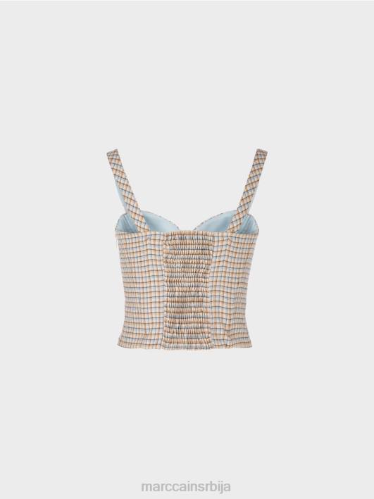 карирани бистијер Marc Cain D6881291 тамно летње небо одећу