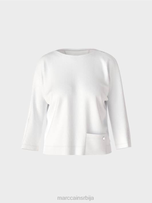 горњи део са деколтеом Marc Cain D6881293 бео одећу