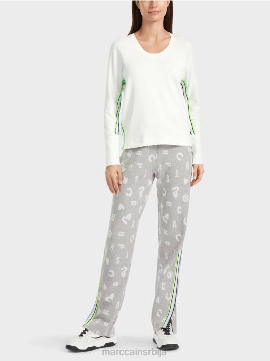 мајица у облику кимона Marc Cain D6881298 прљаво бело одећу