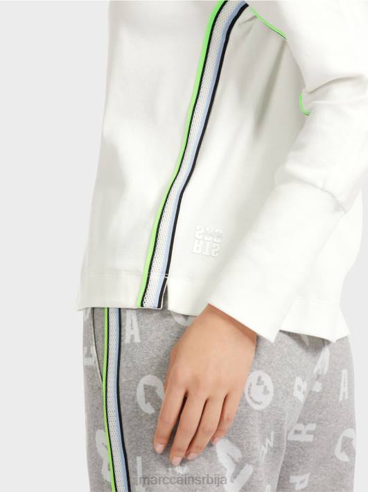 мајица у облику кимона Marc Cain D6881298 прљаво бело одећу