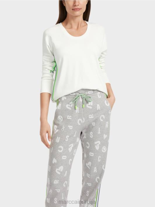 мајица у облику кимона Marc Cain D6881298 прљаво бело одећу