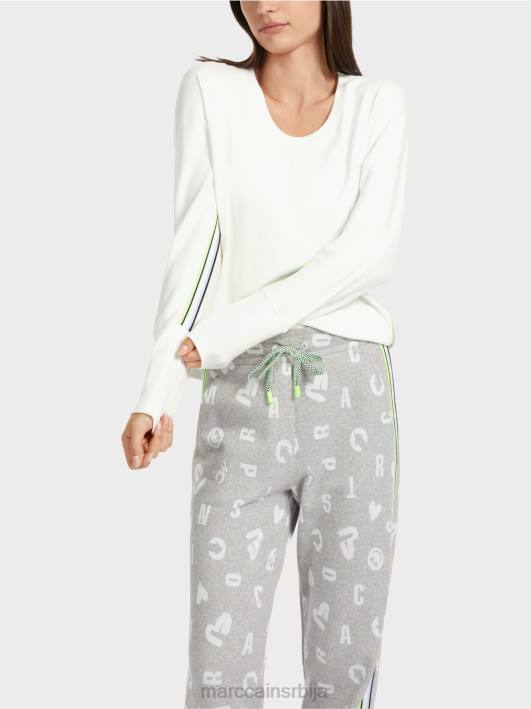 мајица у облику кимона Marc Cain D6881298 прљаво бело одећу