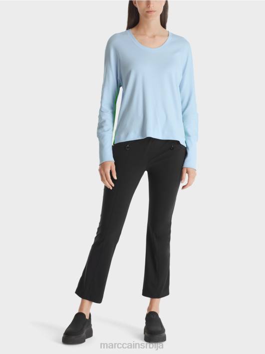 мајица у облику кимона Marc Cain D6881299 меки прах плаве боје одећу