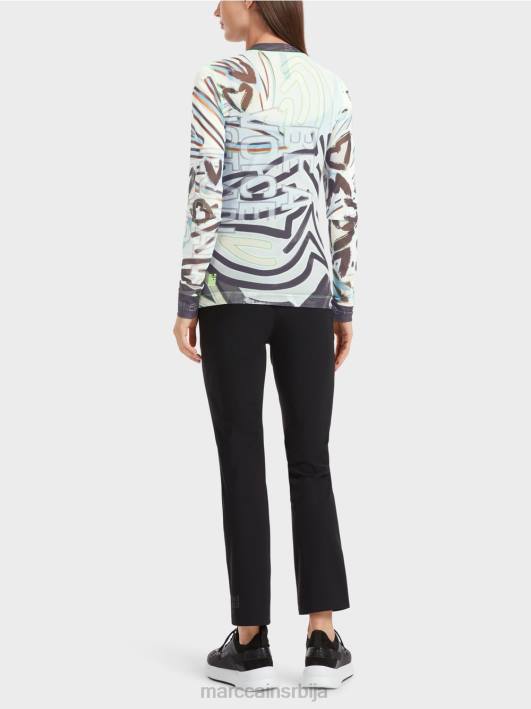 флексибилна кошуља дугих рукава од тила Marc Cain D6881306 меки прах плаве боје одећу