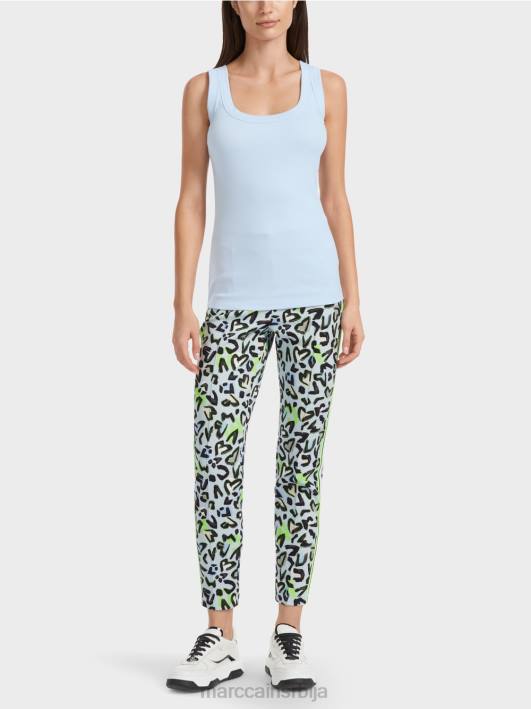 памучна ребра без рукава Marc Cain D6881307 меки прах плаве боје одећу