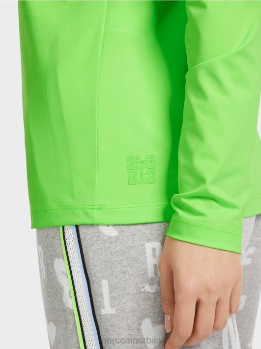 кошуља дугих рукава која грли тело Marc Cain D6881309 светло шокантно зелено одећу