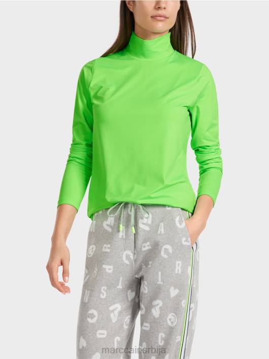 кошуља дугих рукава која грли тело Marc Cain D6881309 светло шокантно зелено одећу