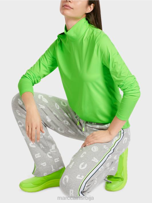 кошуља дугих рукава која грли тело Marc Cain D6881309 светло шокантно зелено одећу