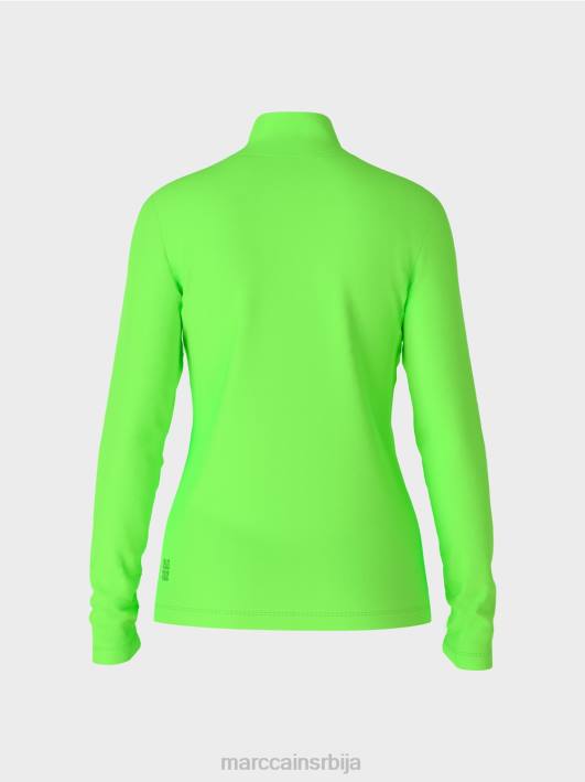 кошуља дугих рукава која грли тело Marc Cain D6881309 светло шокантно зелено одећу