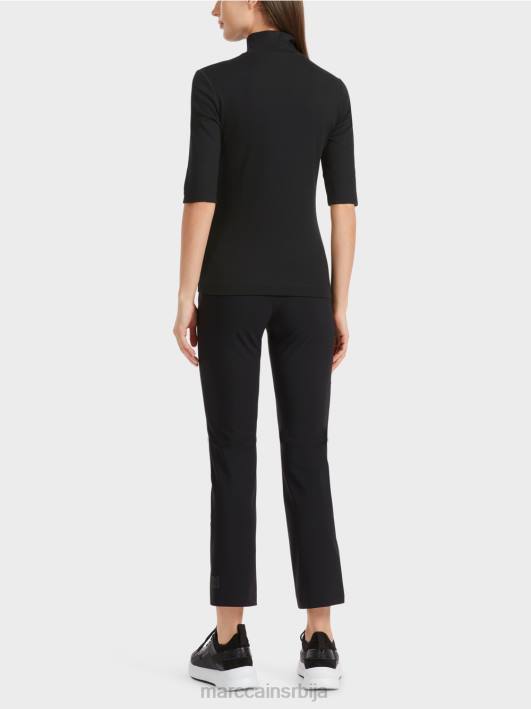 кошуља са стојећом крагном и -рукавима Marc Cain D6881311 црн одећу