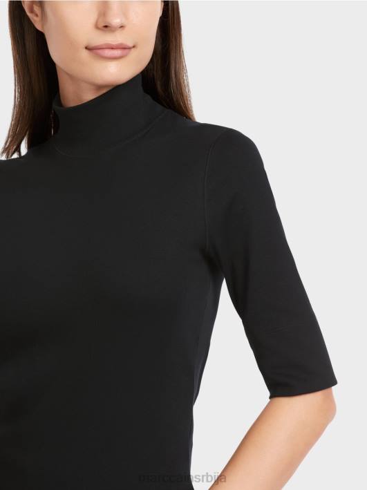 кошуља са стојећом крагном и -рукавима Marc Cain D6881311 црн одећу