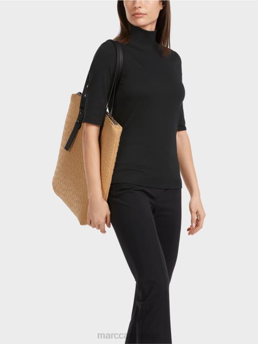 кошуља са стојећом крагном и -рукавима Marc Cain D6881311 црн одећу