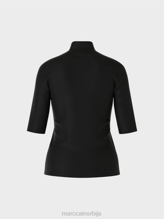 кошуља са стојећом крагном и -рукавима Marc Cain D6881311 црн одећу