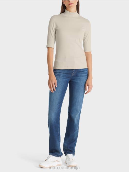 кошуља са стојећом крагном и -рукавима Marc Cain D6881312 мека месечева стена одећу