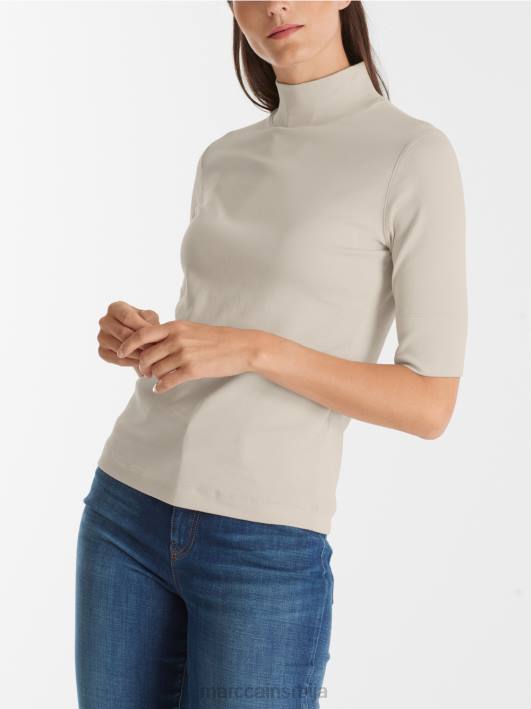 кошуља са стојећом крагном и -рукавима Marc Cain D6881312 мека месечева стена одећу