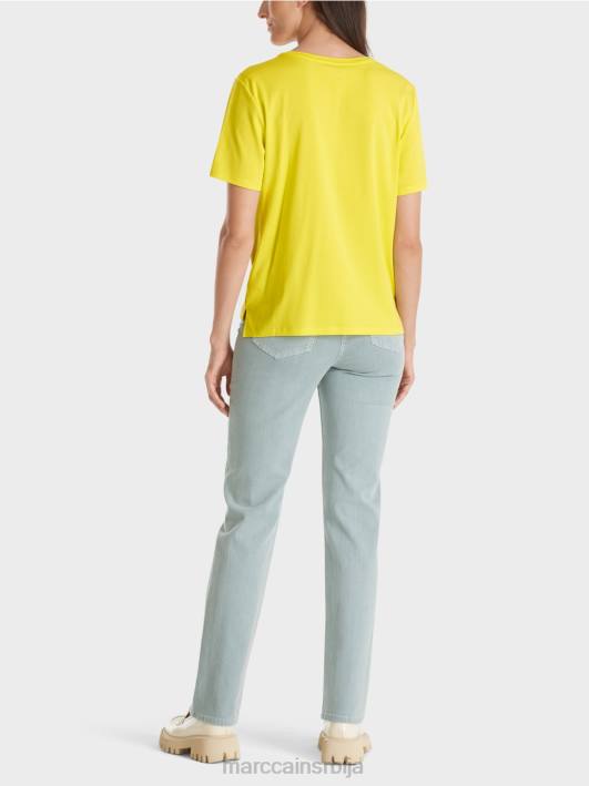 мајица са широким округлим изрезом Marc Cain D6881313 меки лимун одећу