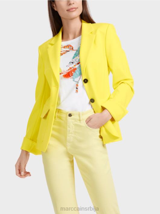 мајица са шареном апликацијом за птице Marc Cain D6881315 бео одећу