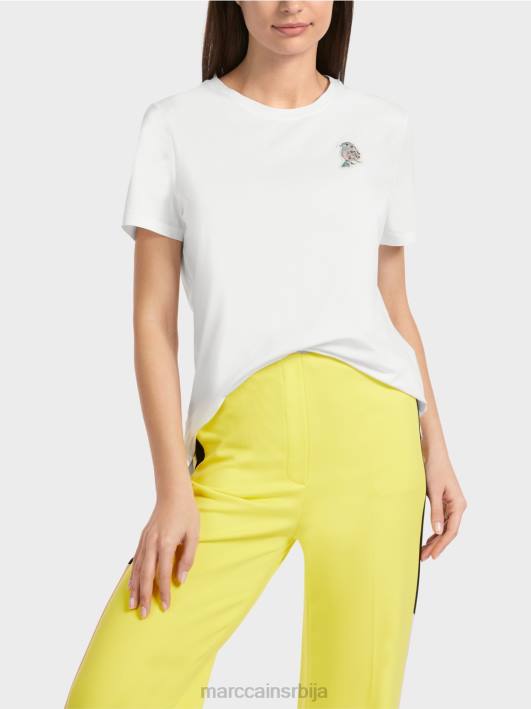 мајица са апликацијом птица Marc Cain D6881317 бео одећу