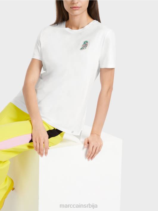мајица са апликацијом птица Marc Cain D6881317 бео одећу