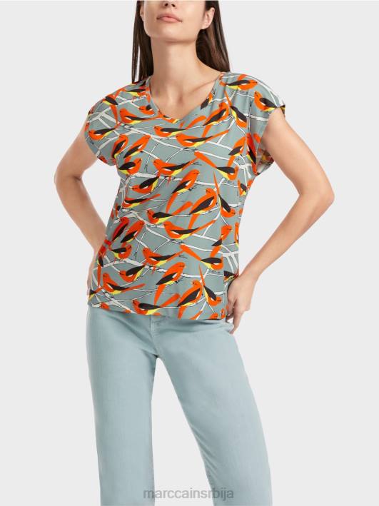 мајица са дизајном птица без рукава Marc Cain D6881318 тамно небо плаво одећу