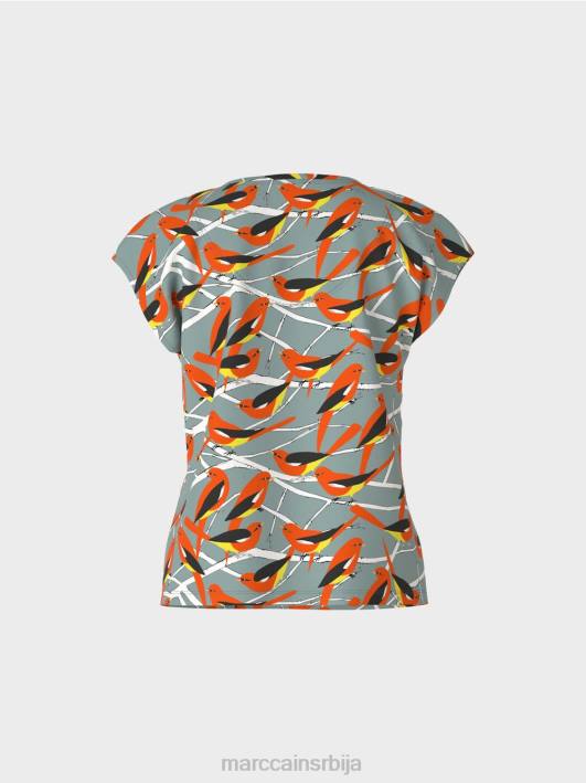 мајица са дизајном птица без рукава Marc Cain D6881318 тамно небо плаво одећу