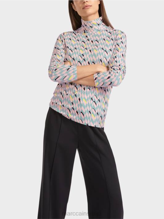 мајица са рол изрезом Marc Cain D6881324 тамно небо плаво одећу