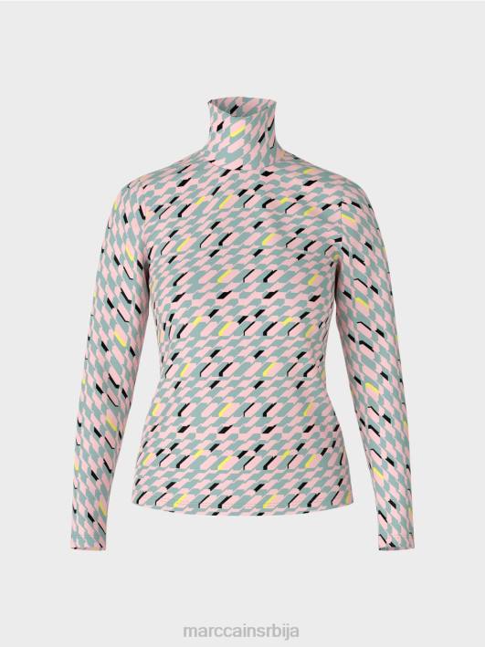 мајица са рол изрезом Marc Cain D6881324 тамно небо плаво одећу