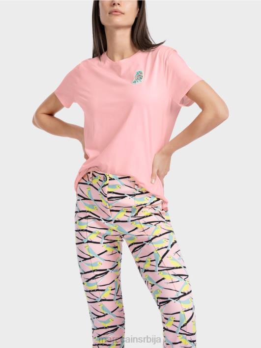 мајица са апликацијом птица Marc Cain D6881326 меки пудер розе одећу