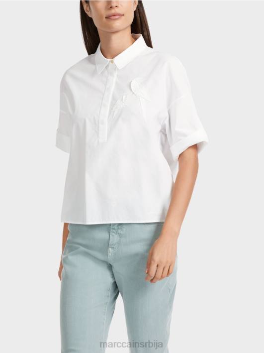 поло мајица са апликацијом Marc Cain D6881327 бео одећу