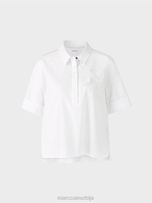поло мајица са апликацијом Marc Cain D6881327 бео одећу