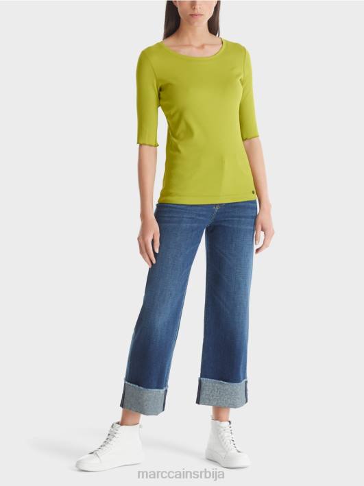 мајица са дугим рукавима Marc Cain D6881328 светло маслинасто зелено одећу