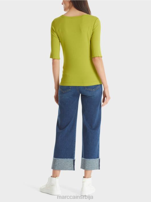 мајица са дугим рукавима Marc Cain D6881328 светло маслинасто зелено одећу