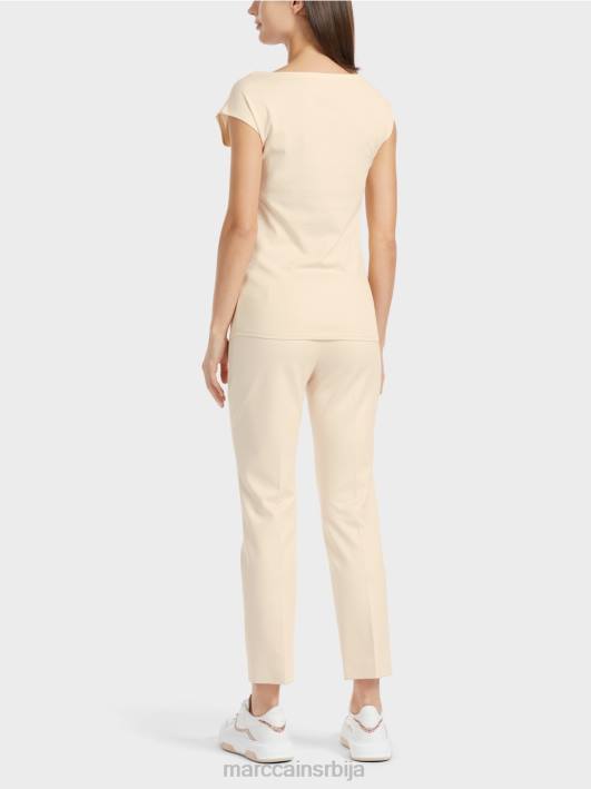 мајица која грли тело Marc Cain D6881338 тамна крема одећу