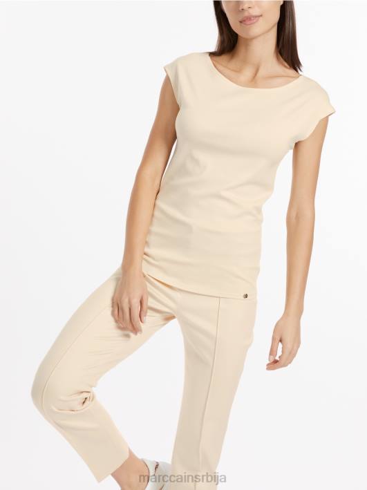мајица која грли тело Marc Cain D6881338 тамна крема одећу
