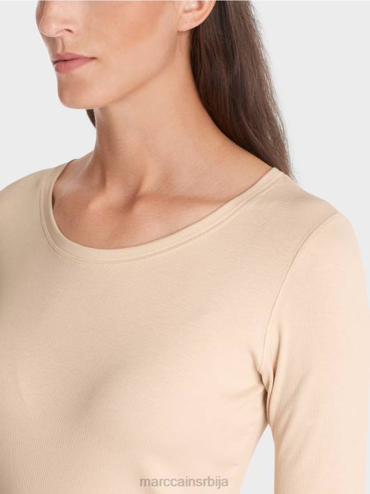мајица са дугим рукавима Marc Cain D6881339 тамна крема одећу