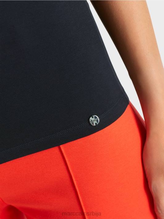 мајица са високим изрезом Marc Cain D6881346 поноћно плава одећу