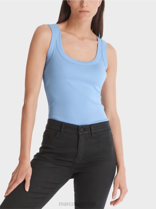 фино ребраста мајица без рукава Marc Cain D6881349 тамно летње небо одећу