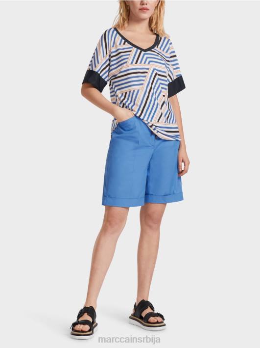 овратник са в-изрезом Marc Cain D6881354 азурно одећу