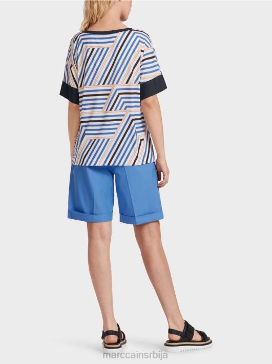 овратник са в-изрезом Marc Cain D6881354 азурно одећу