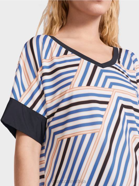 овратник са в-изрезом Marc Cain D6881354 азурно одећу