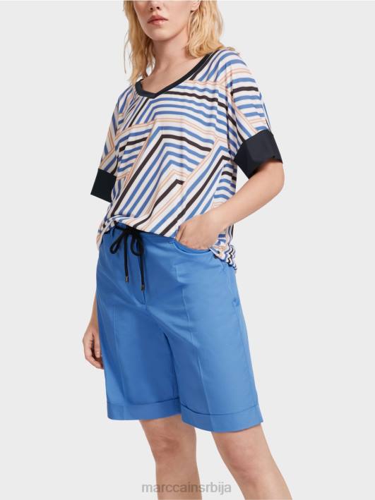 овратник са в-изрезом Marc Cain D6881354 азурно одећу